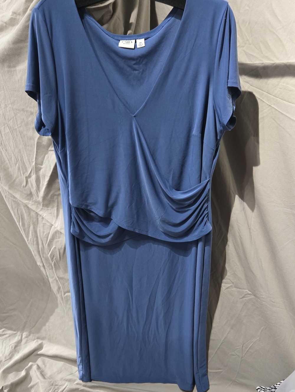 Cato Blue Draped Midi Dress